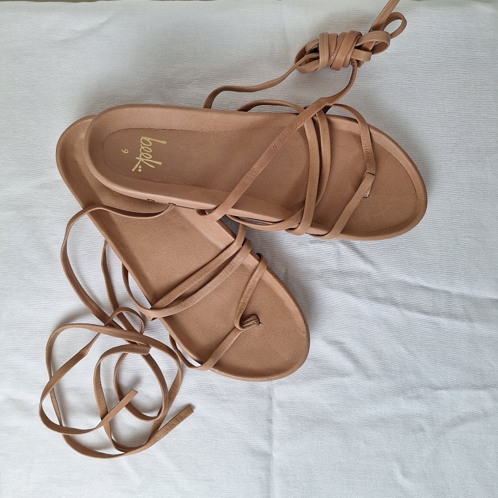 Beek Tan Wrap-around Sandals